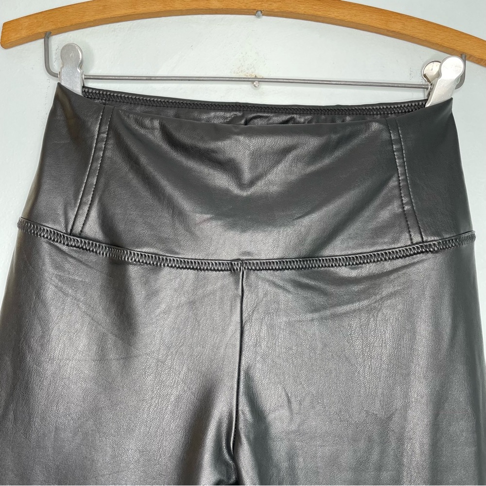 SOLD Bagatelle Faux Leather Leggings Women’s XS Full Length Black Vegan - Picture 6 of 15